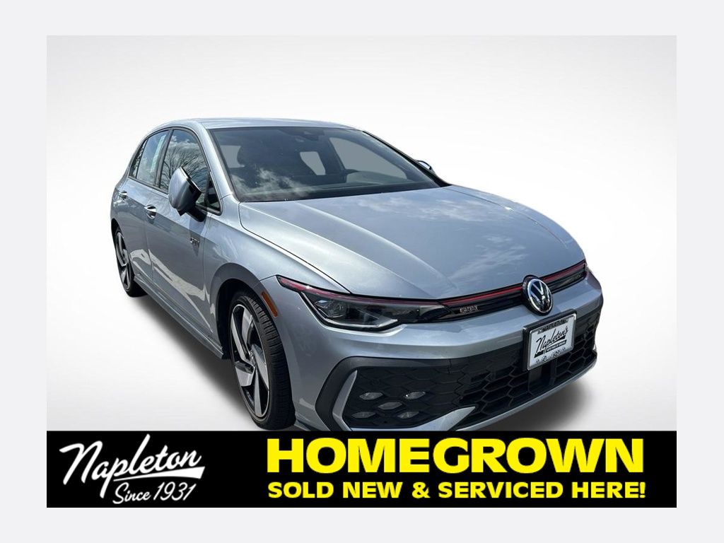 Alpine Silver Metallic 2025 Volkswagen Golf GTI S FWD Hatchback Front-Wheel Drive 7-Speed Dual Clutch