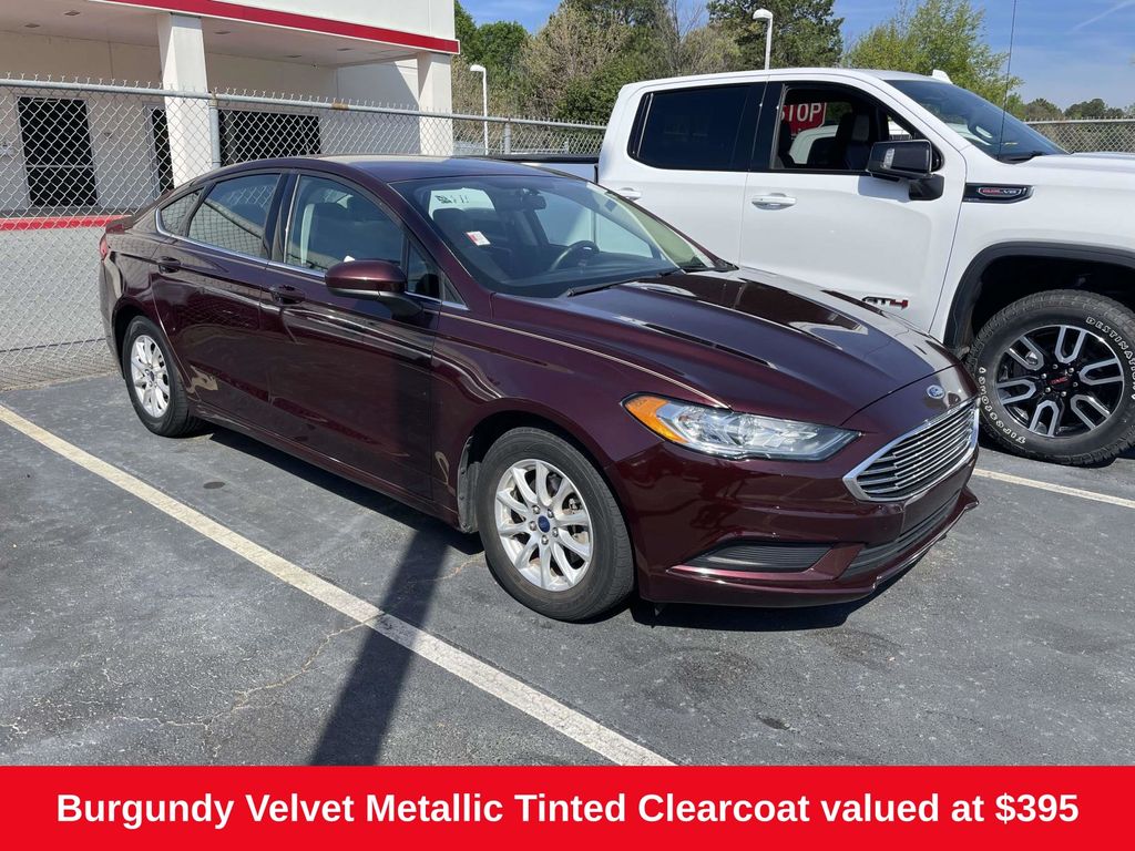 Red (Burgundy Velvet Metallic Tinted Clearcoat) 2017 Ford Fusion S Sedan Front-Wheel Drive 6-Speed Automatic