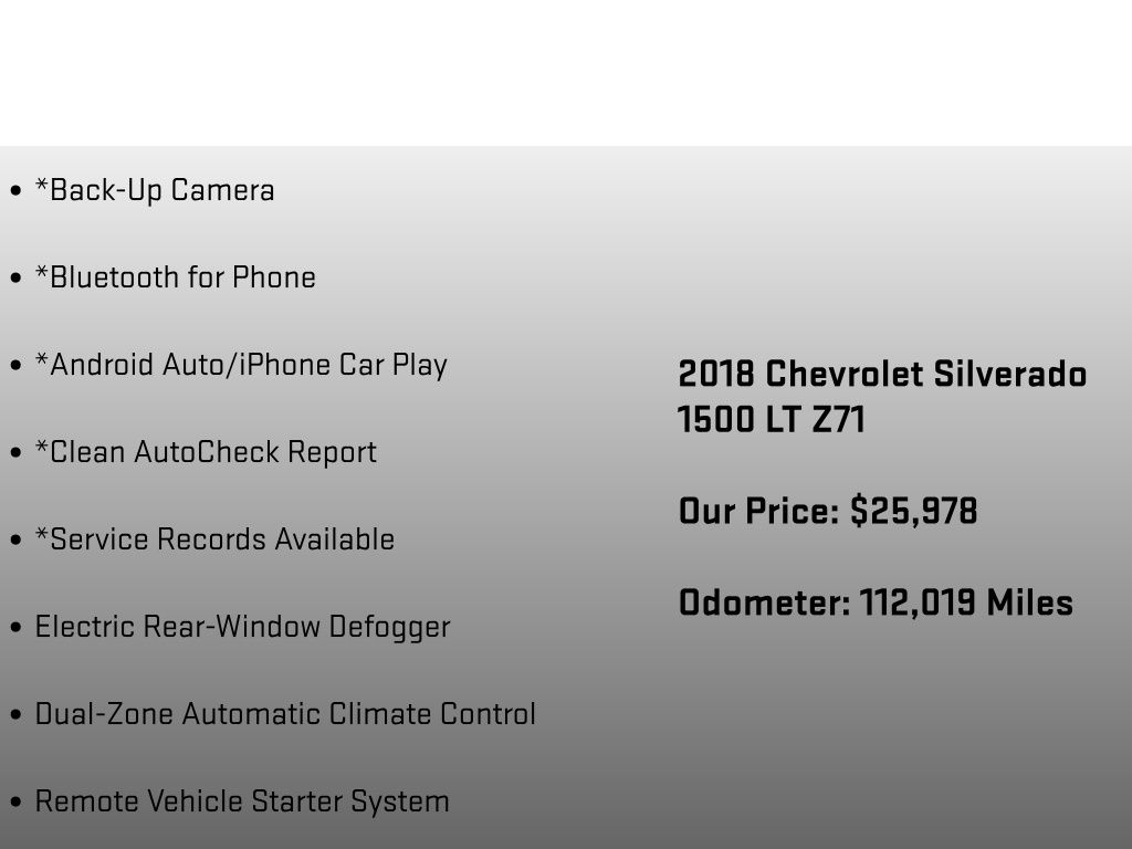 2018 Chevrolet Silverado 1500 LT White at Klick Lewis Buick Chevrolet