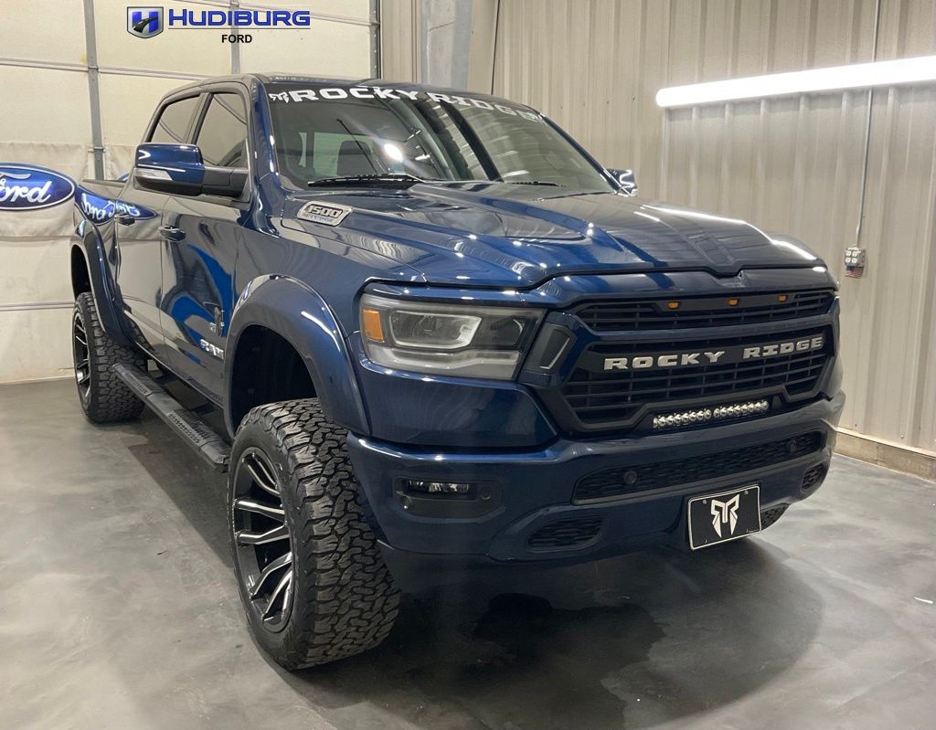 Patriot Blue Pearlcoat 2021 RAM 1500 Pickup Truck Four-Wheel Drive 8-Speed Automatic