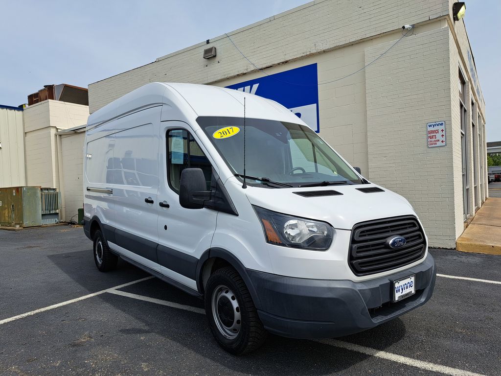 Oxford White 2017 Ford Transit Cargo 250 3dr LWB High Roof Cargo Van with Sliding Passenger Side Door Van Rear-Wheel Drive 6-Speed Automatic Overdrive