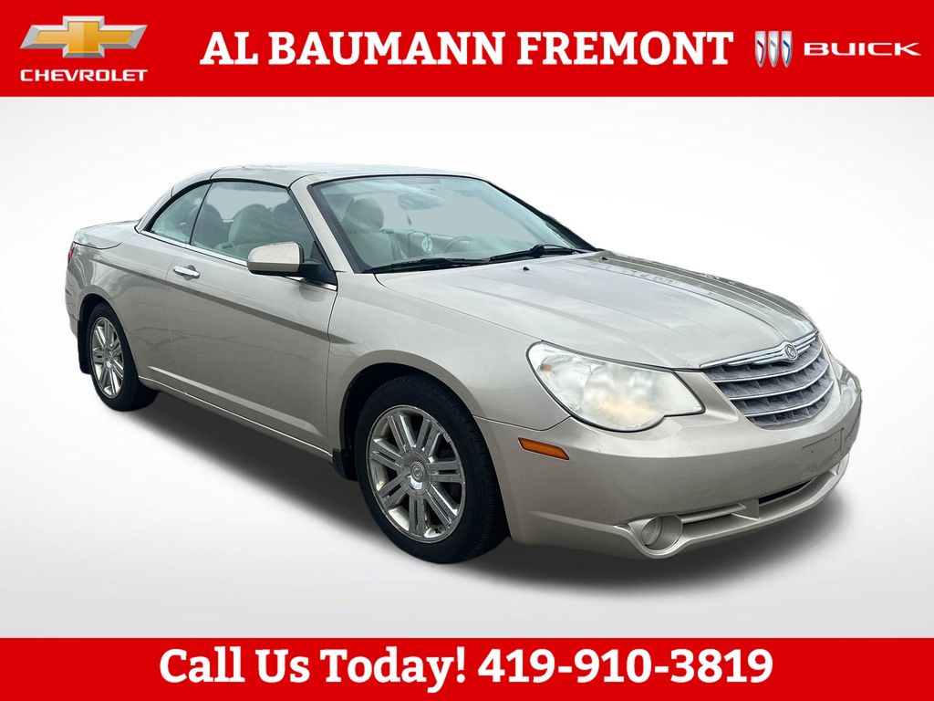 Light Sandstone Metallic Clearcoat/Black Vinyl Top 2008 Chrysler Sebring Convertible Front-Wheel Drive 6-Speed Automatic