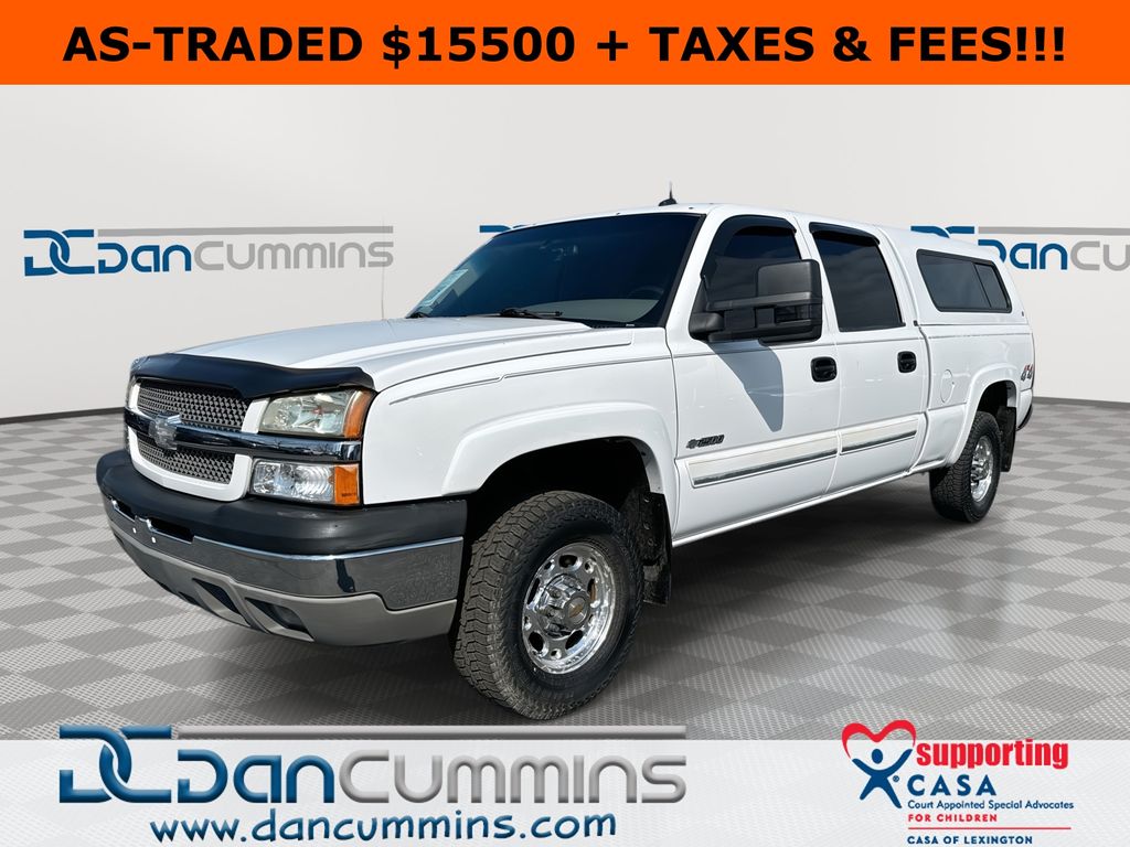 Olympic White 2004 Chevrolet Silverado 2500 LT Crew Cab 4WD Pickup Truck Four-Wheel Drive 4-Speed Automatic Overdrive