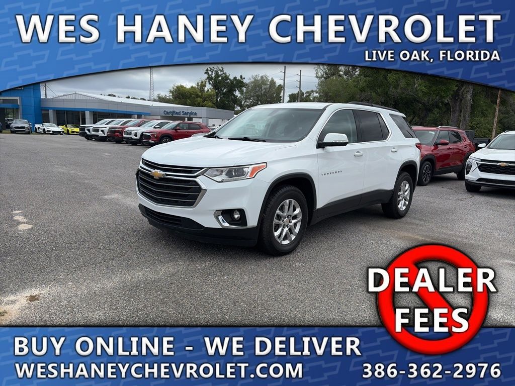 Summit White 2021 Chevrolet Traverse LT Cloth FWD SUV / Crossover Front-Wheel Drive 9-Speed Automatic