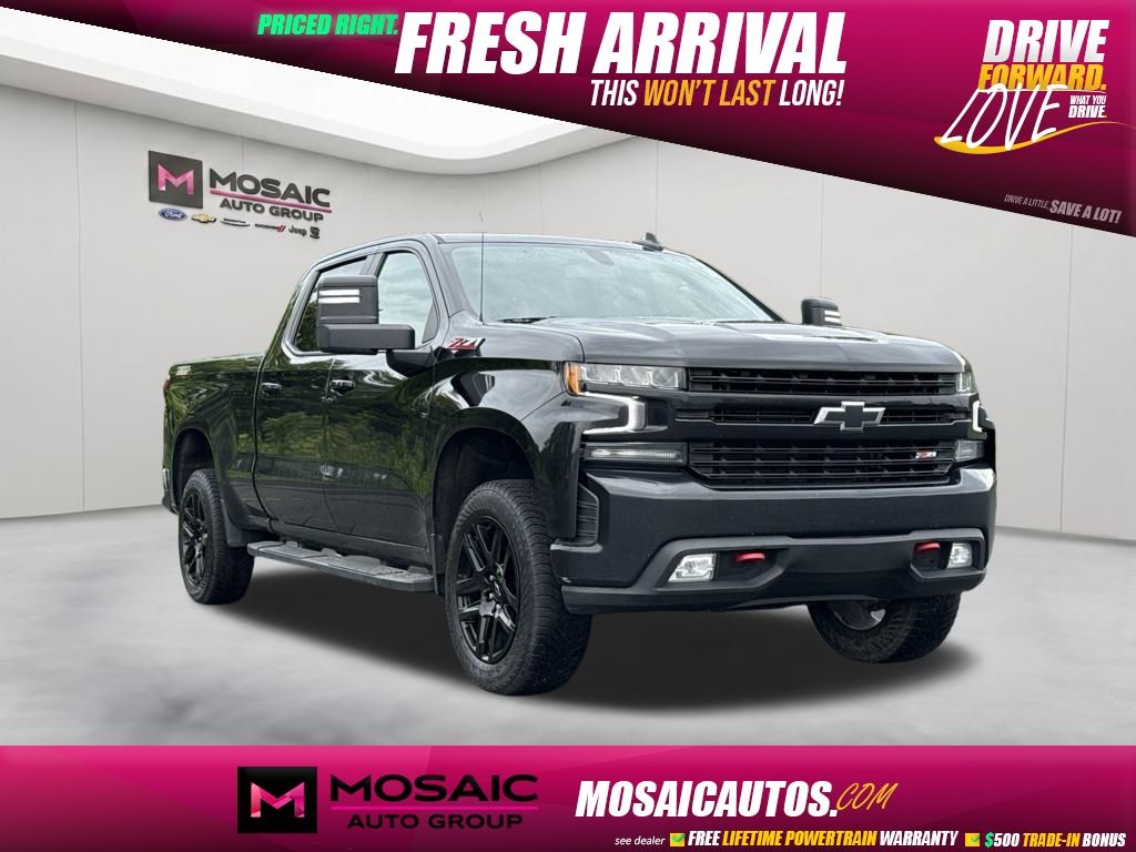 Black 2021 Chevrolet Silverado 1500 Pickup Truck Four-Wheel Drive Automatic