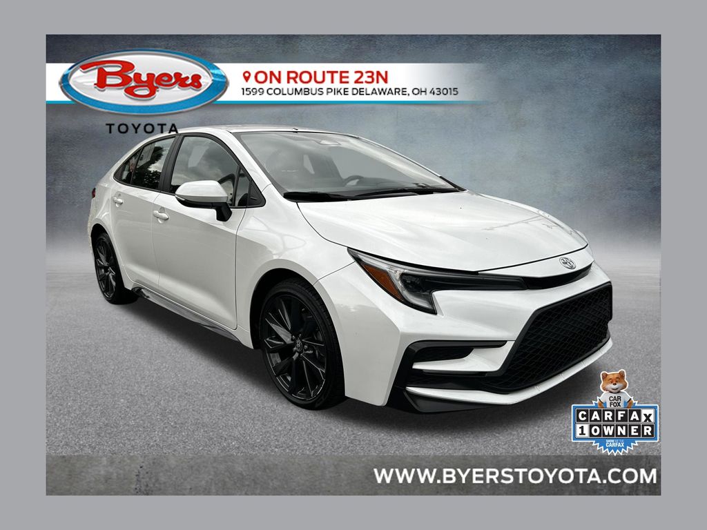 White (Wind Chill Pearl) 2025 Toyota Corolla Sedan Front-Wheel Drive Continuously Variable Transmission