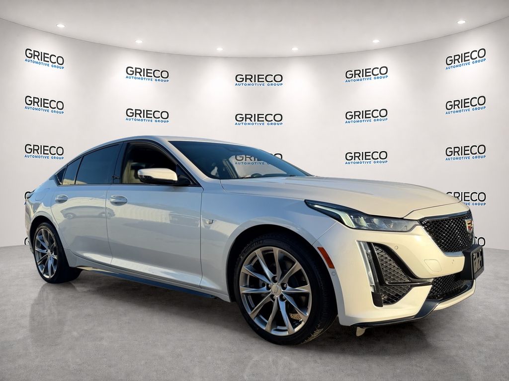 Crystal White Tricoat 2022 Cadillac CT5 Sedan All-Wheel Drive Automatic