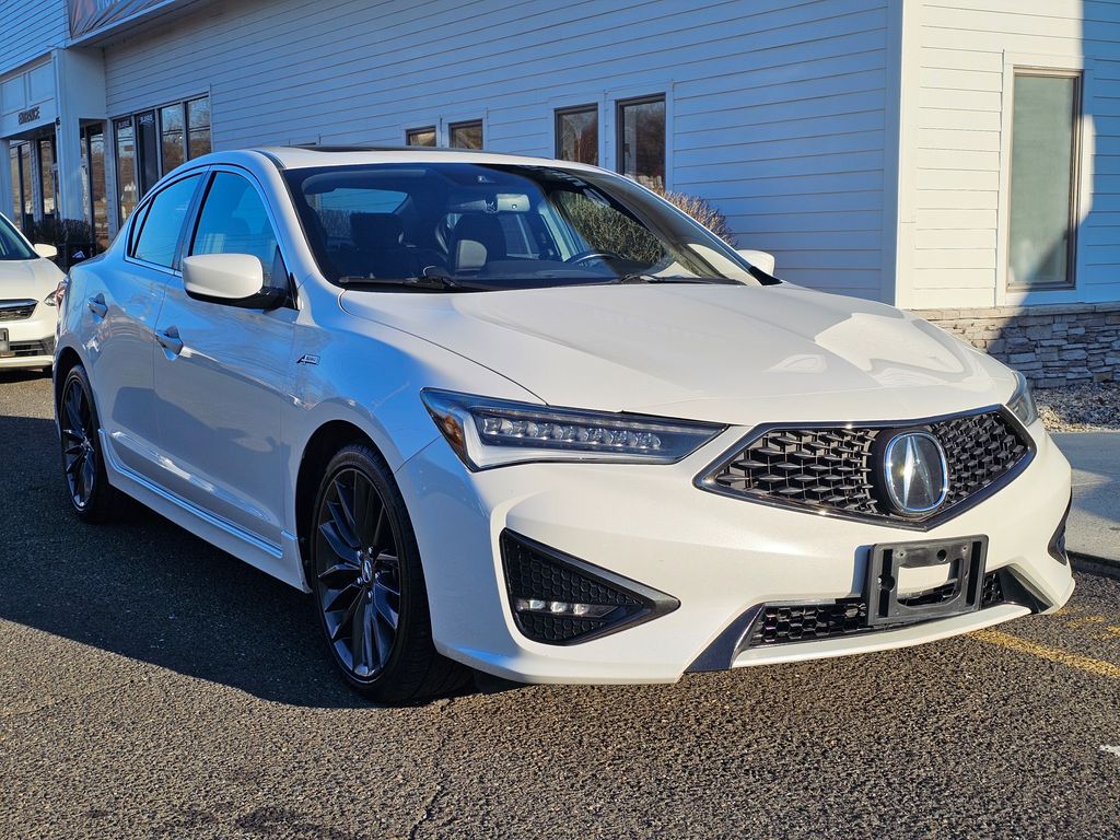 White 2020 Acura ILX FWD with Premium and A-Spec Package Sedan Front-Wheel Drive 8-Speed Dual Clutch