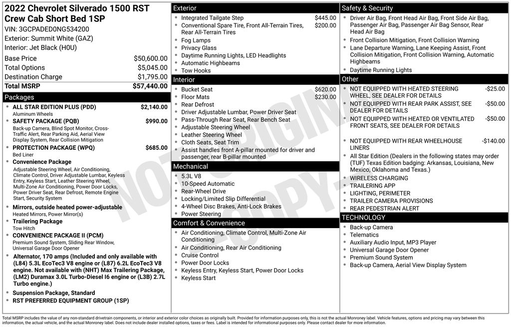 Used 2022 Chevrolet Silverado 1500 RST 4D Crew Cab