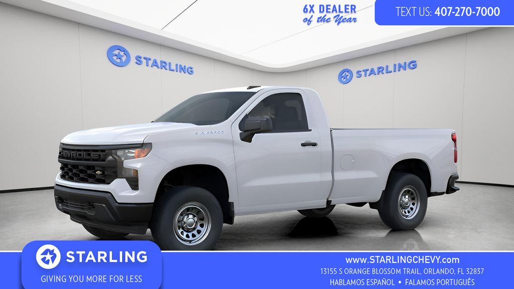 Summit White 2026 Chevrolet Silverado 1500 Work Truck Regular Cab RWD Pickup Truck 4X2 8-Speed Automatic