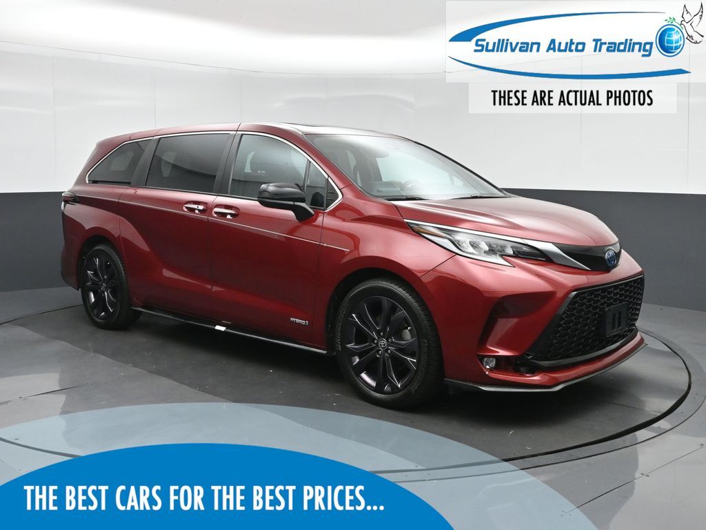 Red (Ruby Flare Pearl) 2021 Toyota Sienna Minivan Front-Wheel Drive Continuously Variable Transmission