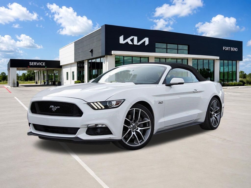 White Platinum Clearcoat Metallic 2017 Ford Mustang Convertible Rear-Wheel Drive 6-Speed Automatic
