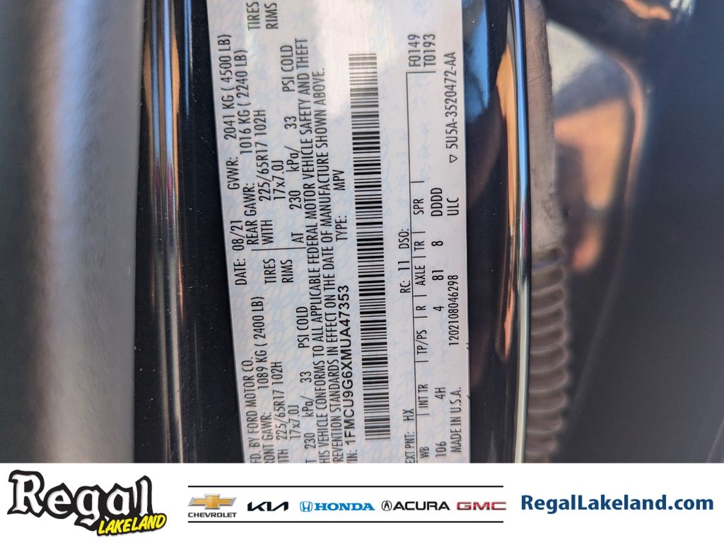 used 2021 Ford Escape car, priced at $13,395