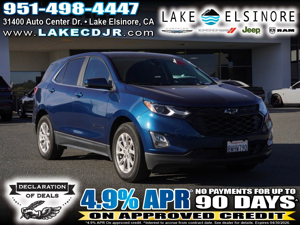 Pacific Blue Metallic 2021 Chevrolet Equinox LT FWD with 1LT SUV / Crossover Front-Wheel Drive 6-Speed Automatic Overdrive