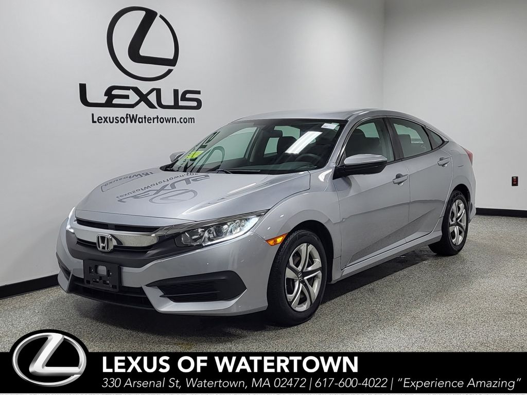 Lunar Silver Metallic 2017 Honda Civic Sedan Front-Wheel Drive Continuously Variable Transmission