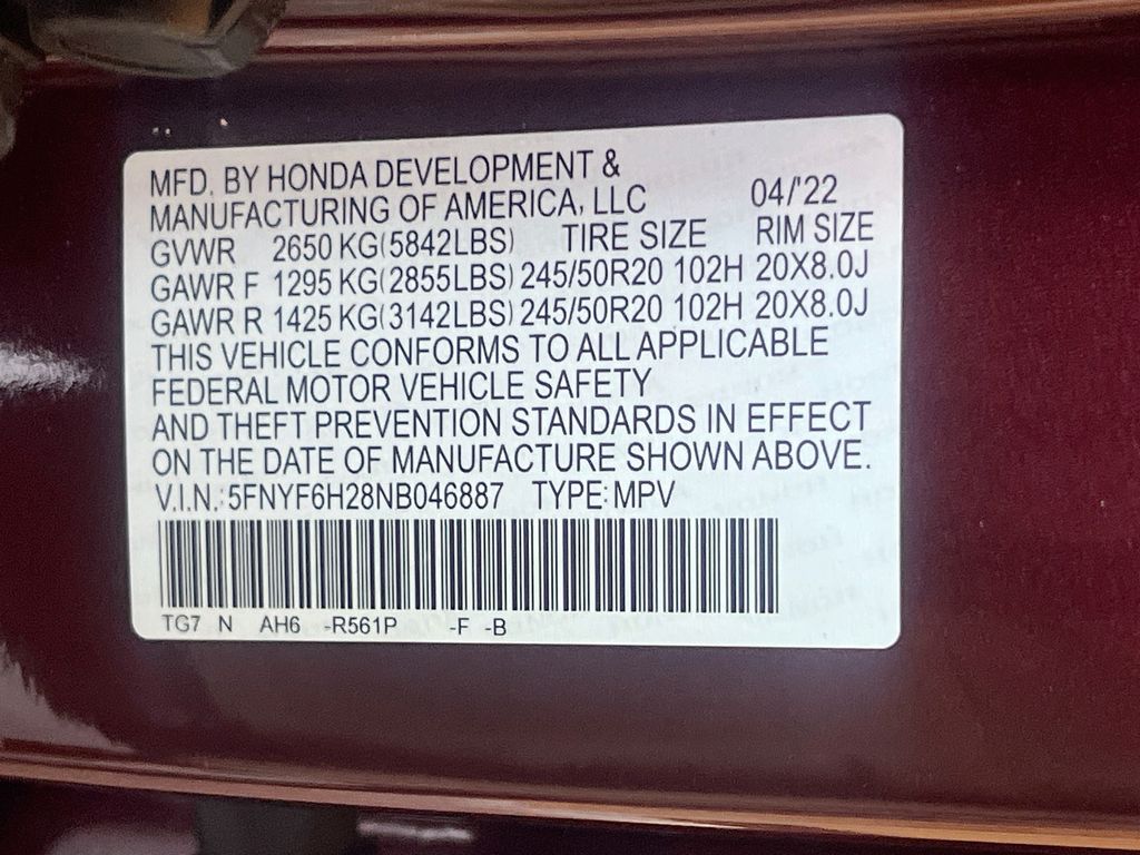 Used 2022 Red Honda Special Edition image 34