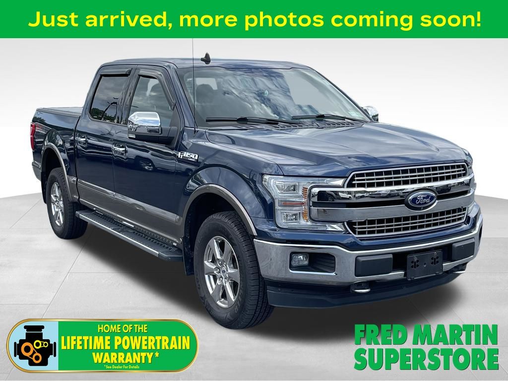 Velocity Blue Metallic 2019 Ford F-150 Lariat SuperCrew 4WD Pickup Truck Four-Wheel Drive Automatic