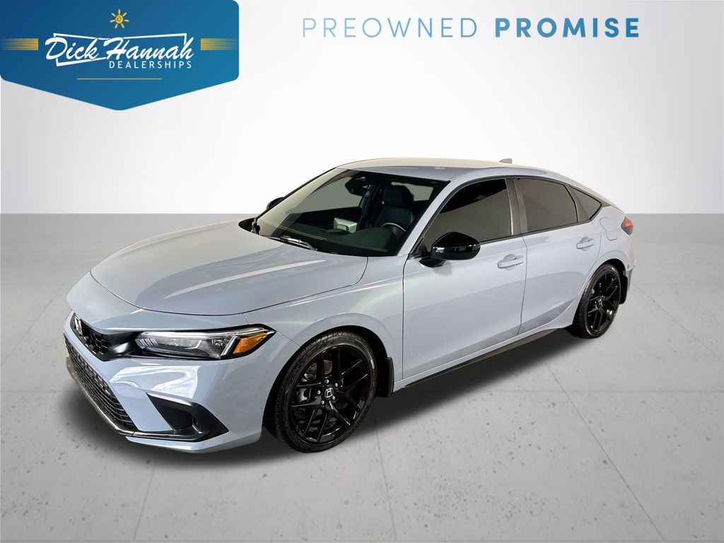 Sonic Gray Pearl 2024 Honda Civic Hatchback Sport FWD Hatchback Front-Wheel Drive Continuously Variable Transmission