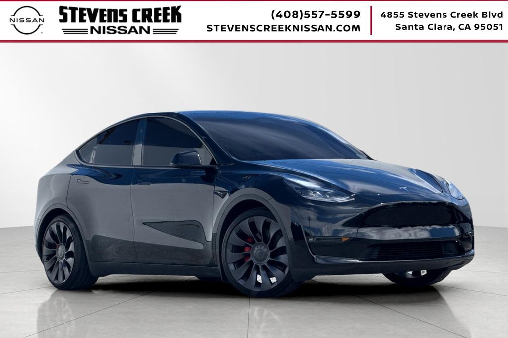 Solid Black 2025 Tesla Model Y Performance AWD SUV / Crossover All-Wheel Drive 1-Speed Automatic