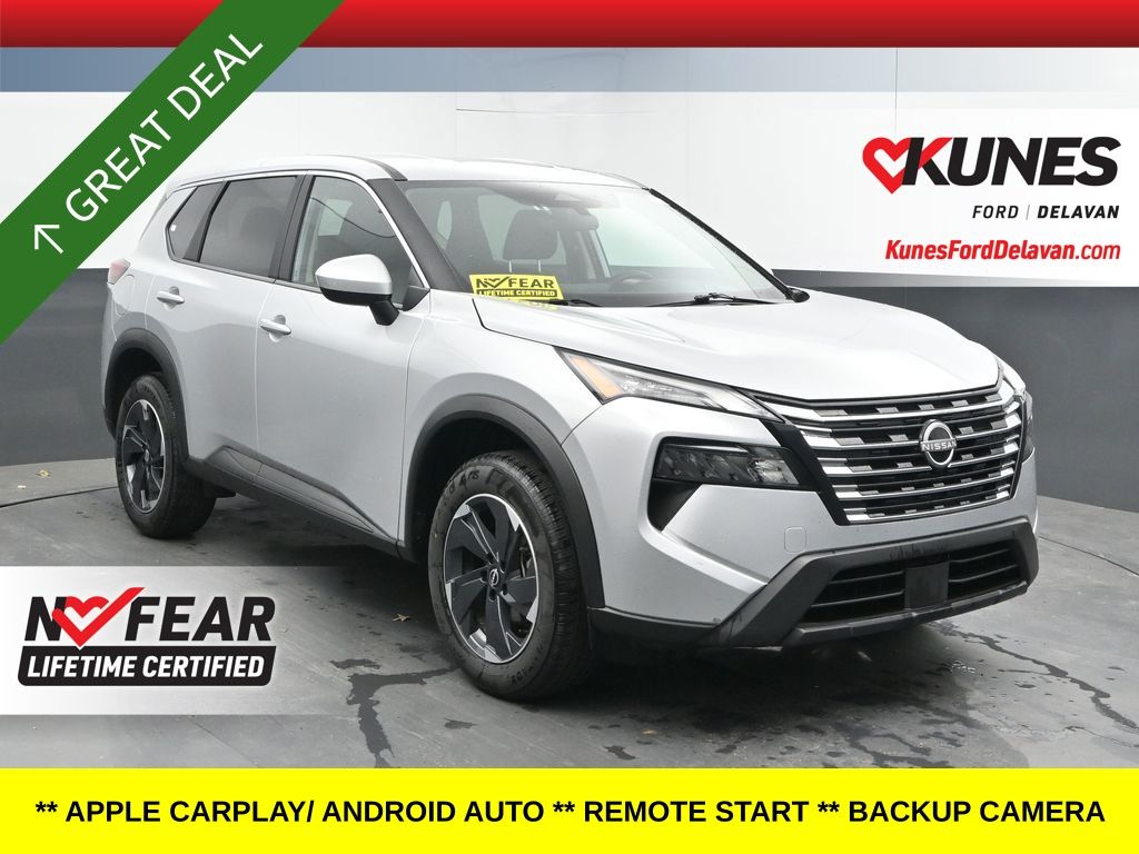 Brilliant Silver Metallic 2025 Nissan Rogue SUV / Crossover All-Wheel Drive Continuously Variable Transmission