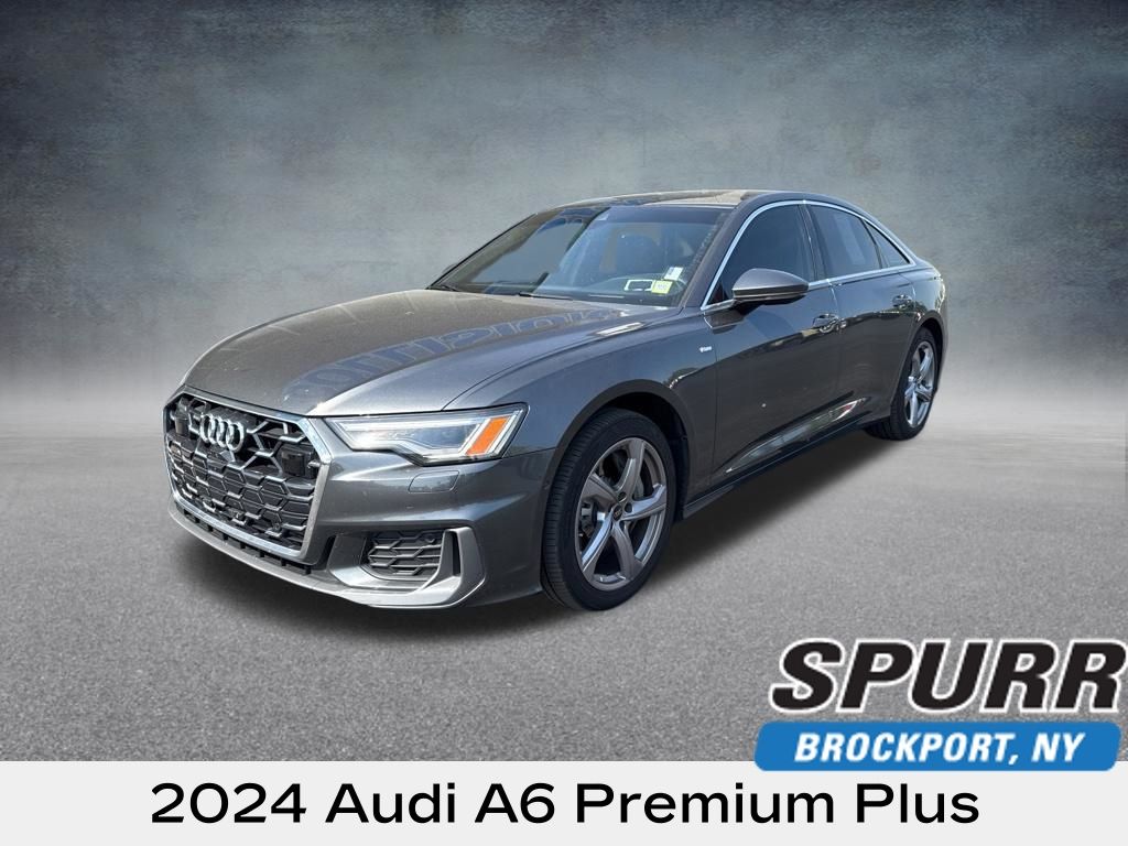 Gray 2024 Audi A6 quattro Premium Plus 55 TFSI Sedan All-Wheel Drive 7-Speed Automatic