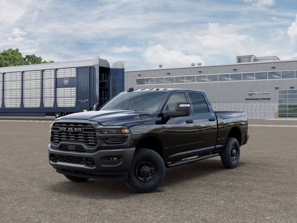Diamond Black Crystal Pearlcoat 2025 RAM 2500 Tradesman Crew Cab 4WD Pickup Truck Four-Wheel Drive 8-Speed Automatic