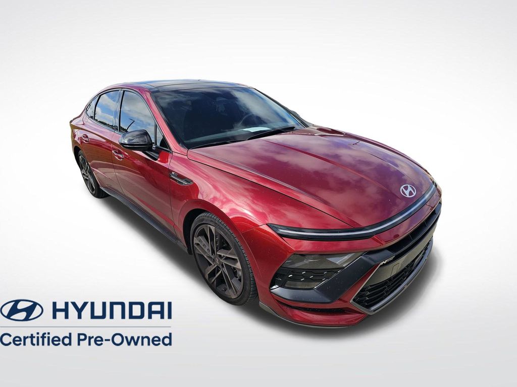 Red 2025 Hyundai Sonata Sedan Front-Wheel Drive 8-Speed Automatic