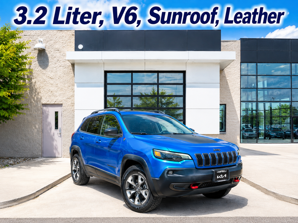 Hydro Blue Pearlcoat 2019 Jeep Cherokee SUV / Crossover Four-Wheel Drive 9-Speed Automatic