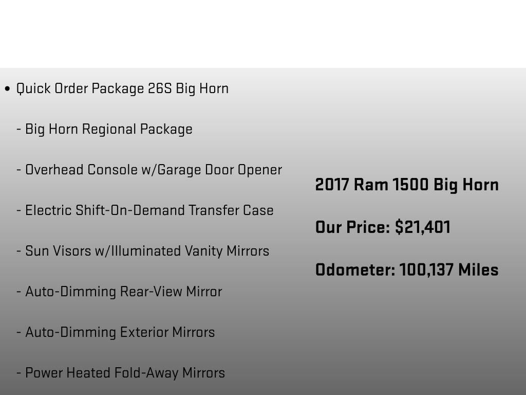 2017 Ram 1500 Big Horn White at Auto Express Mitsubishi