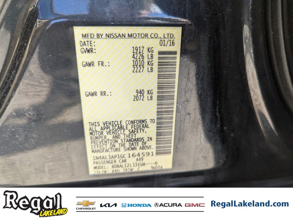 used 2016 Nissan Altima car, priced at $6,993