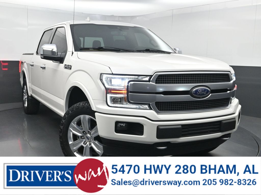 White Platinum Clearcoat Metallic 2018 Ford F-150 Pickup Truck Four-Wheel Drive Automatic