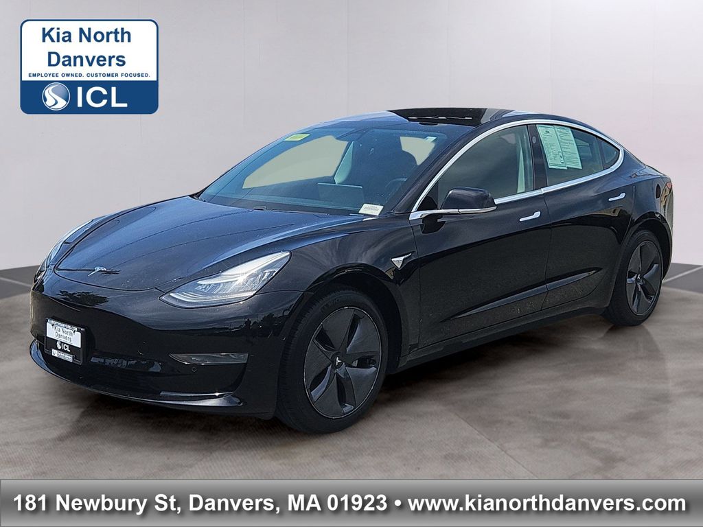 Solid Black 2019 Tesla Model 3 Sedan Rear-Wheel Drive 1-Speed Automatic