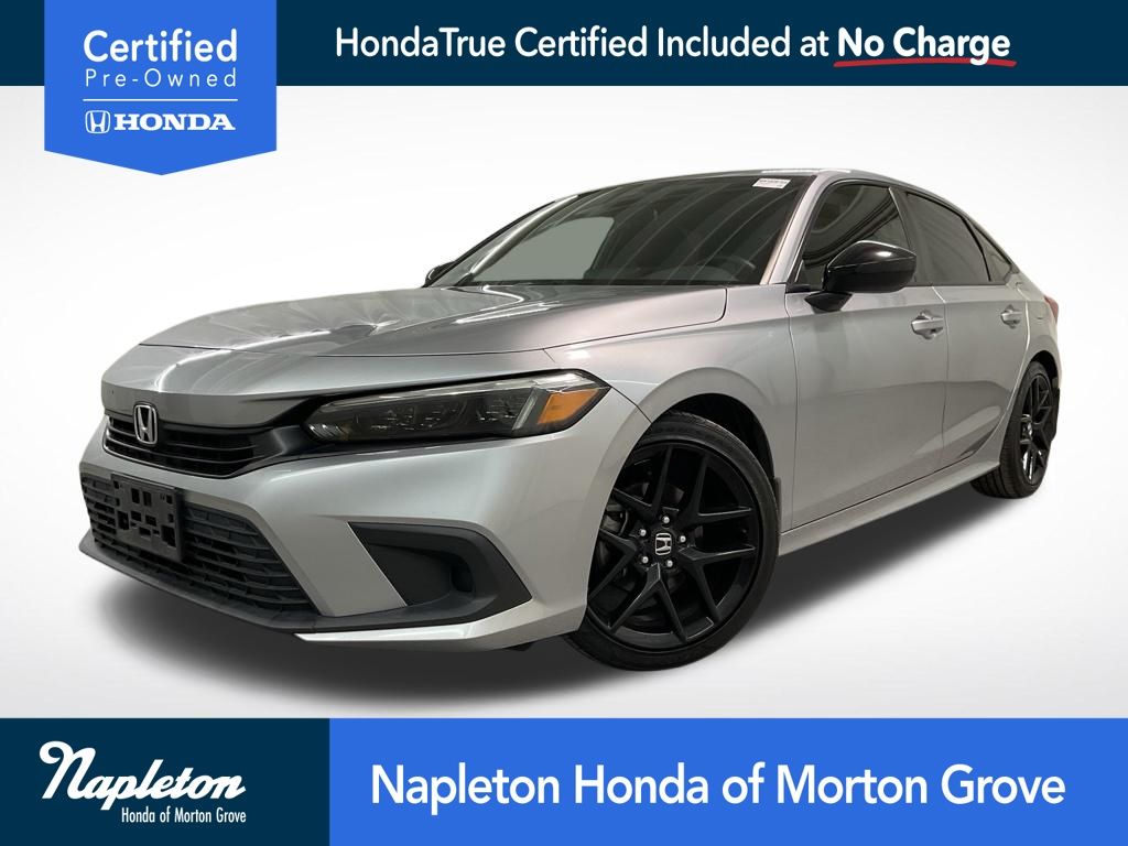 Silver 2024 Honda Civic Sedan Front-Wheel Drive Continuously Variable Transmission