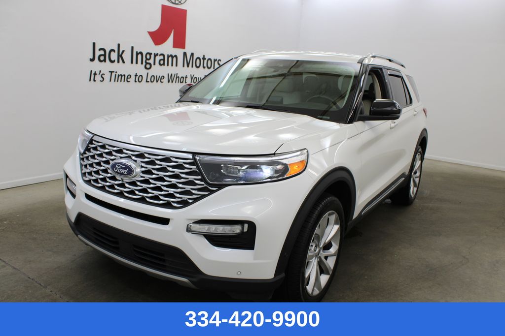 Star White Metallic Tri-Coat 2022 Ford Explorer SUV / Crossover All-Wheel Drive Automatic