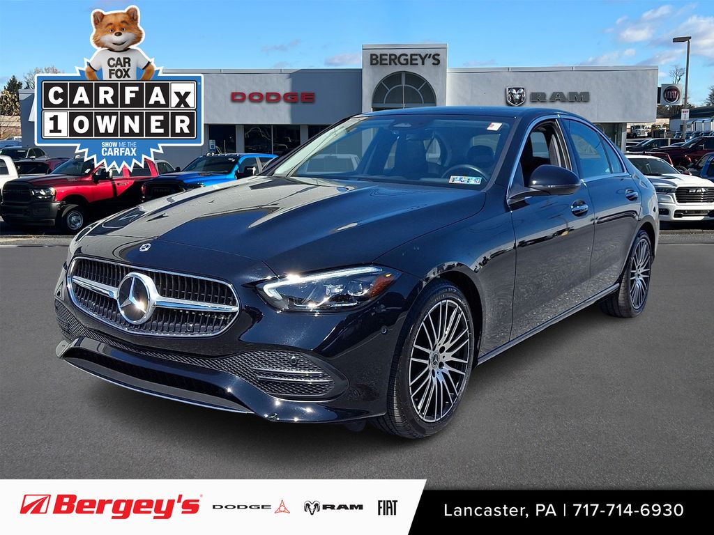 Obsidian Black 2023 Mercedes-Benz C-Class Sedan All-Wheel Drive 9-Speed Automatic