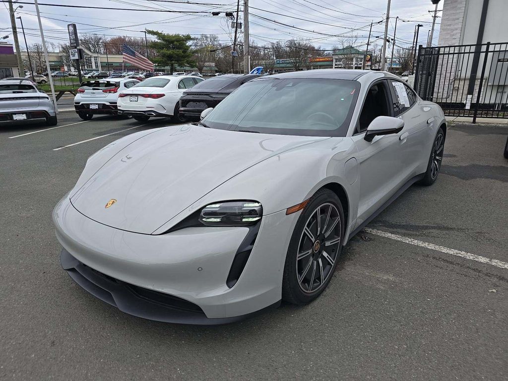 Brown (Tan) 2021 Porsche Taycan RWD Sedan Rear-Wheel Drive 2-Speed Automatic