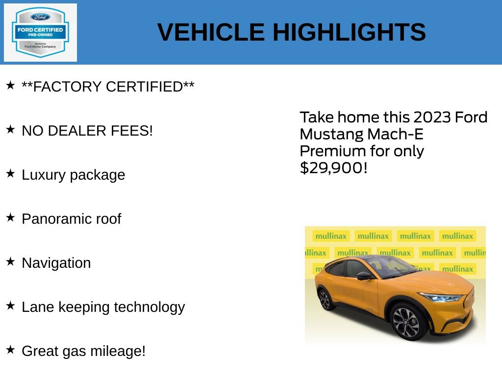 2023 Cyber Orange Metallic Tricoat Ford Mustang Mach-E Premium RWD SUV