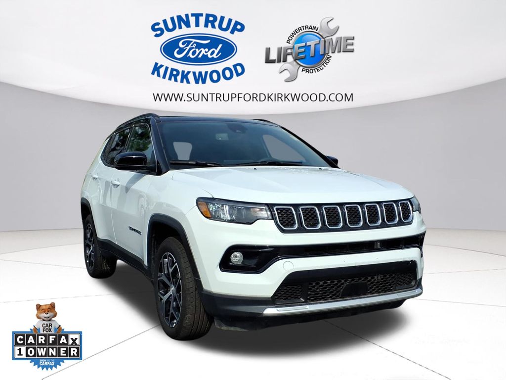Bright White Clearcoat 2025 Jeep Compass Limited 4WD SUV / Crossover Four-Wheel Drive 8-Speed Automatic