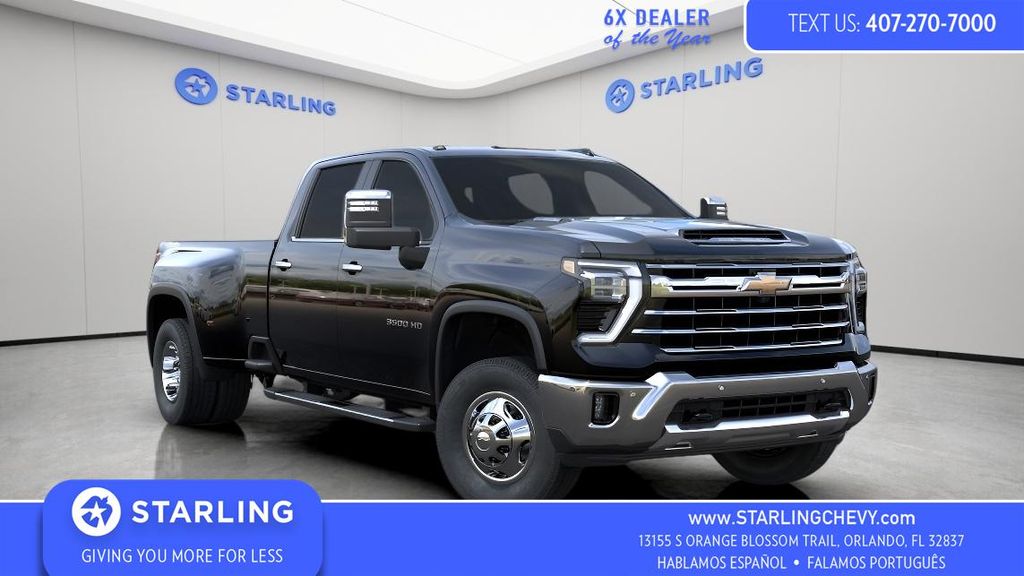 Black 2026 Chevrolet Silverado 3500HD LTZ Crew Cab 4WD Pickup Truck Four-Wheel Drive Automatic