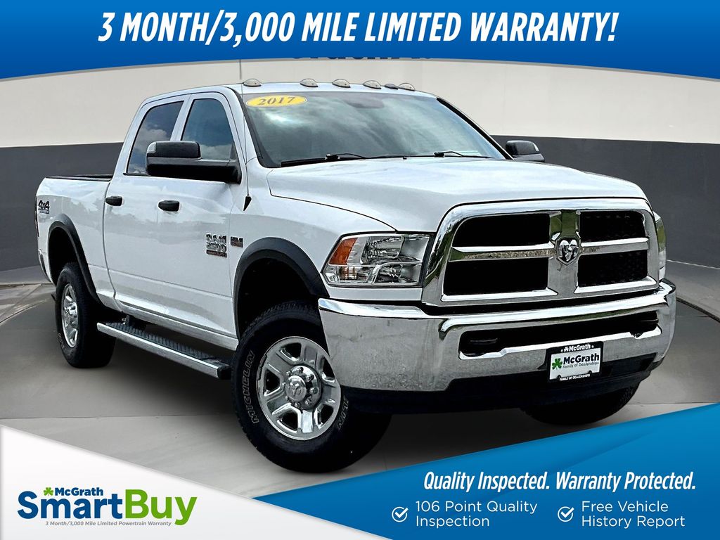 Bright White Clearcoat 2017 RAM 2500 Tradesman Crew Cab 4WD Pickup Truck Four-Wheel Drive 6-Speed Automatic
