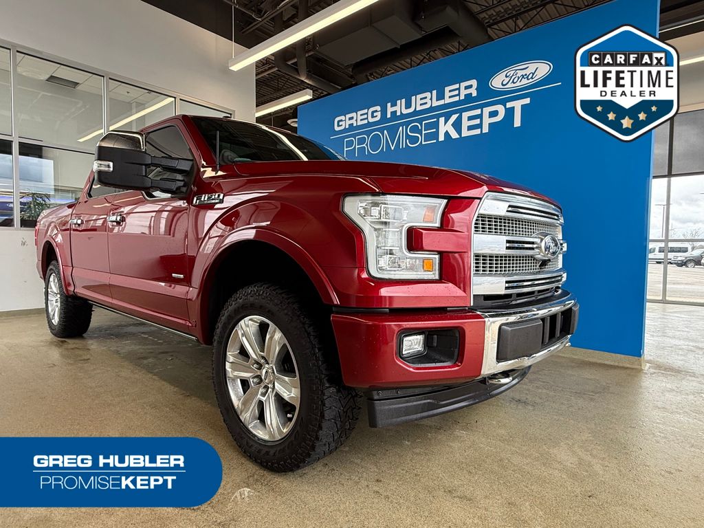 Ruby Red 2017 Ford F-150 Platinum SuperCrew 4WD Pickup Truck Four-Wheel Drive Automatic