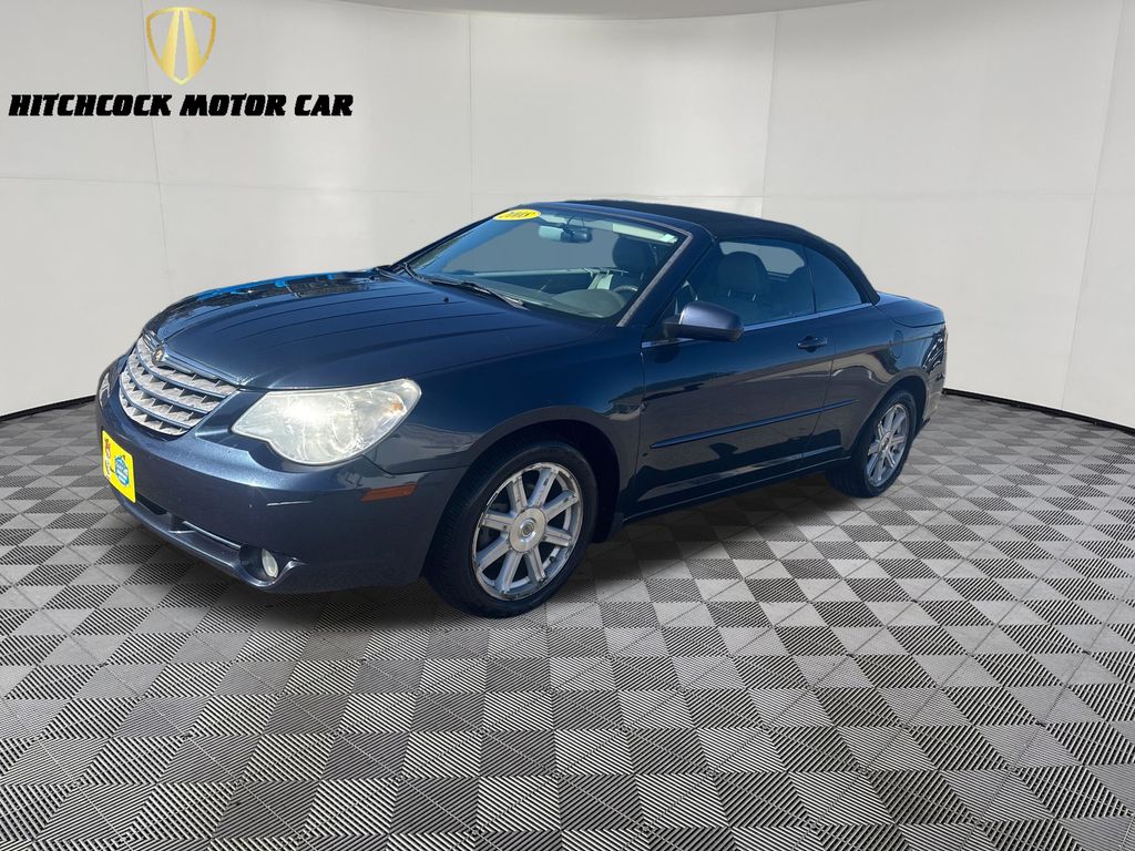 Modern Blue Pearlcoat/Black Vinyl Top 2008 Chrysler Sebring Convertible Front-Wheel Drive 4-Speed Automatic