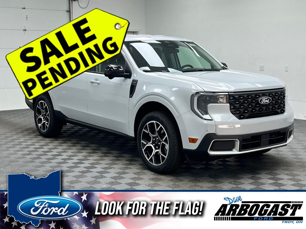 Space White Metallic 2026 Ford Maverick Lariat SuperCrew AWD Pickup Truck All-Wheel Drive Continuously Variable Transmission