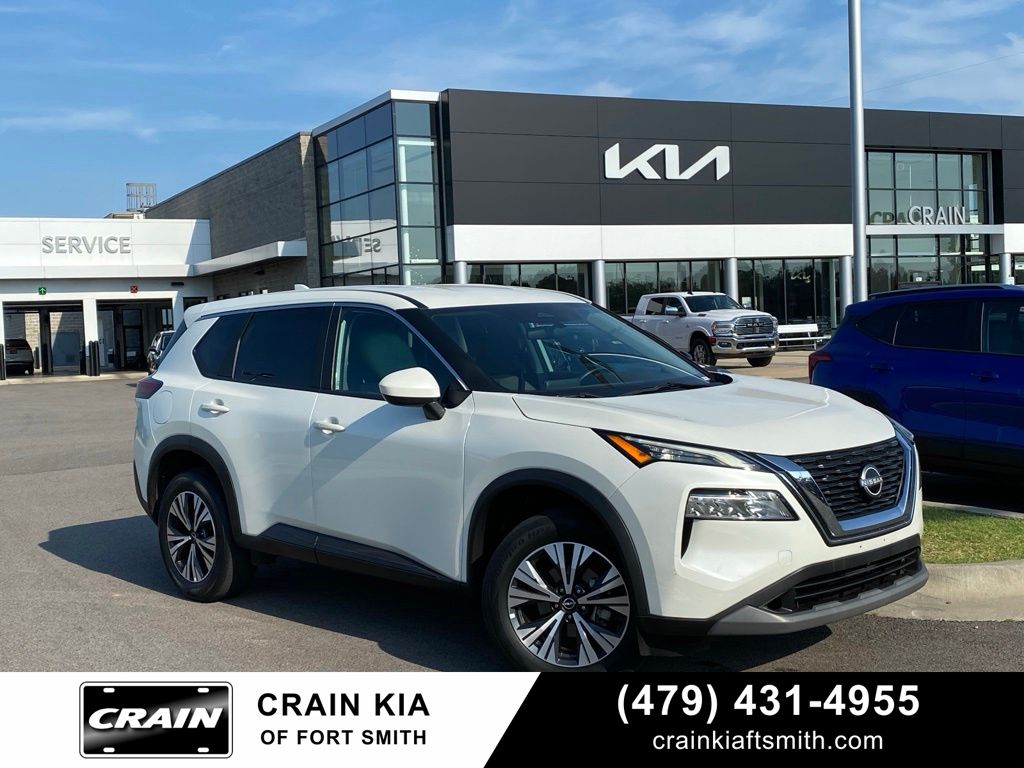 Pearl White 2023 Nissan Rogue SUV / Crossover All-Wheel Drive Continuously Variable Transmission