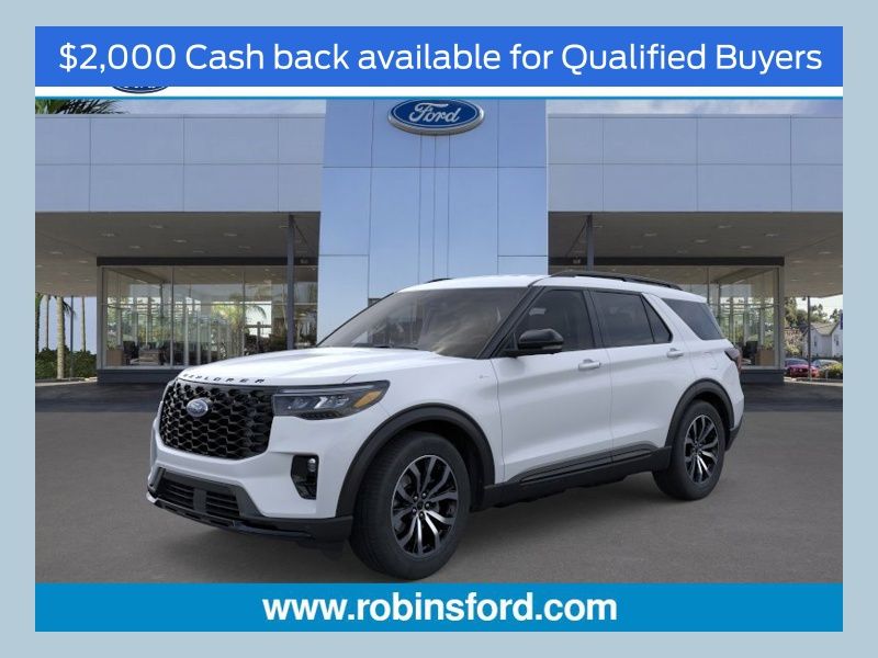 Space White Metallic 2026 Ford Explorer ST-Line RWD SUV / Crossover Rear-Wheel Drive Automatic