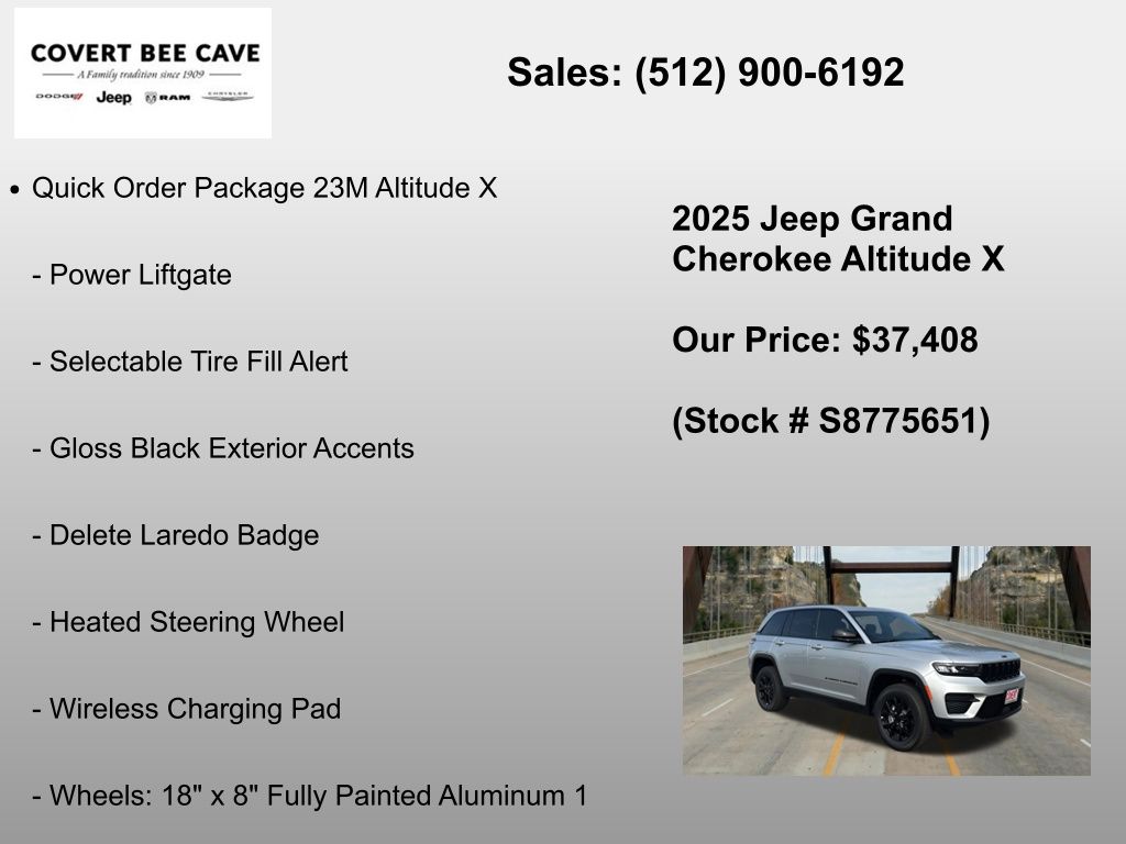 New Car 2025 Jeep Grand Cherokee  For Sale Under $40,000 In Austin, Texas