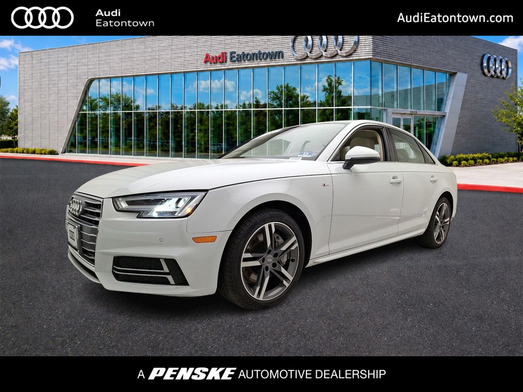 Glacier White 2018 Audi A4 Sedan All-Wheel Drive 7-Speed Automatic
