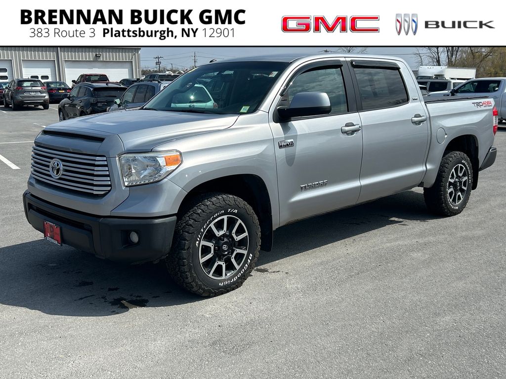 Silver Sky Metallic 2015 Toyota Tundra SR5 CrewMax 5.7L 4WD Pickup Truck Four-Wheel Drive 6-Speed Automatic Overdrive