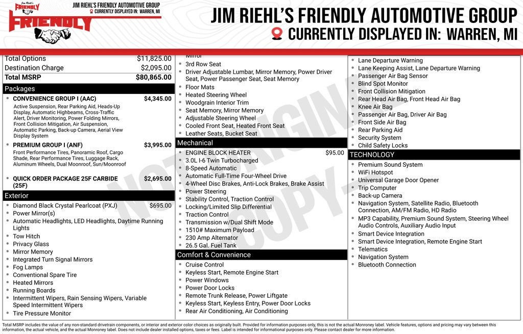 Diamond Black Crystal Pearlcoat 2025 Jeep Wagoneer Series II 4WD SUV / Crossover Four-Wheel Drive 8-Speed Automatic