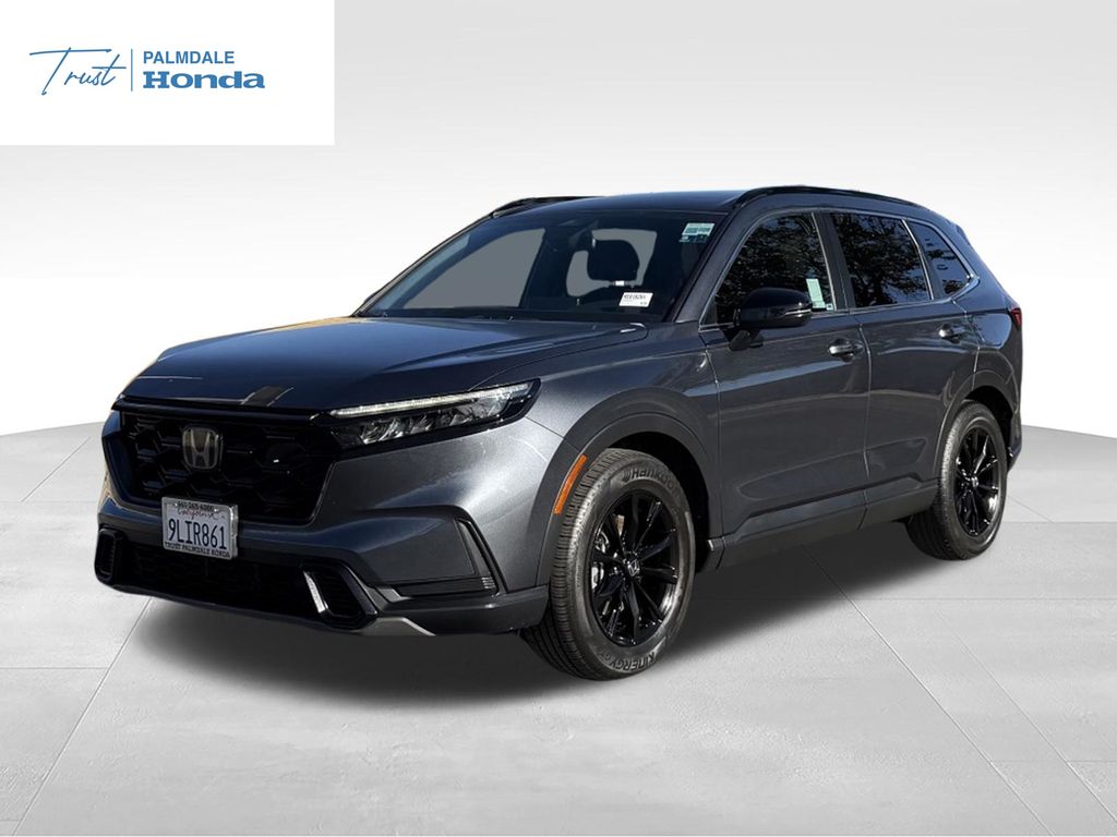 Meteorite Gray Metallic 2024 Honda CR-V Hybrid SUV / Crossover Front-Wheel Drive Continuously Variable Transmission